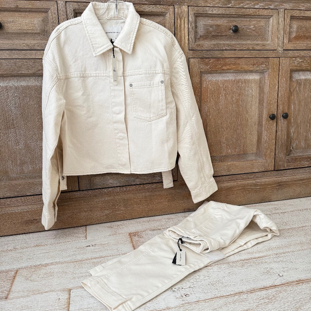 Banana Republic Barrel Leg Weekender Jeans & Jacket